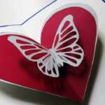 Pop Up Card (Butterfly Heart) – Greeting Pop Up Cardtemplate – Ezycraft Throughout Pop Out Heart Card Template