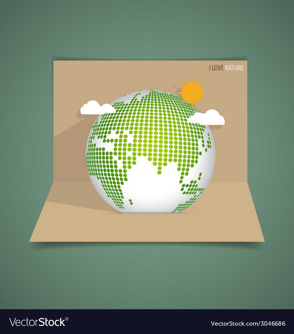 Pop Up Card With Green Eco Earth Throughout Free Pop Up Card Templates Download