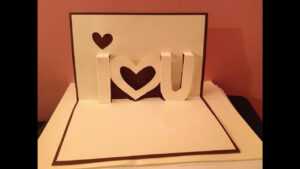 Pop Up Cards - I Love You Pop Up Card - Youtube in I Love You Pop Up Card Template