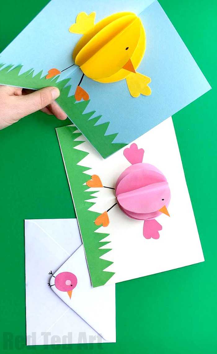 Pop Up Chick Card For Easter – Red Ted Art Pertaining To Easter Chick Card Template