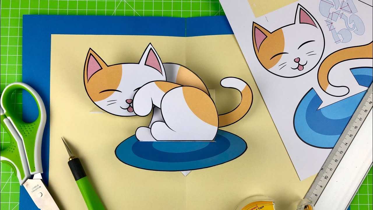 Pop Up Kitten – Pop Up Card Tutorial With Free Template (Download Link In  Description) Within Free Pop Up Card Templates Download