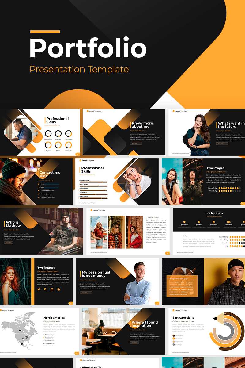 Portfolio Powerpoint Template For Biography Powerpoint Template Best