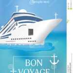 Poster Template Cruise Ship With «Bon Voyage» Headline For Bon Voyage Card Template