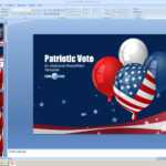 Powerpoint Animated Presentation Template: Patriotic Vote Inside Patriotic Powerpoint Template