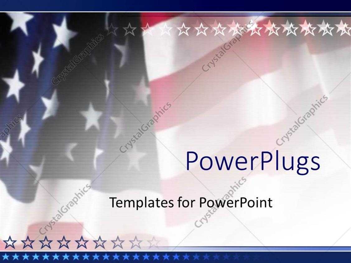 Powerpoint Template: American Flag Patriotic On Faded Throughout Patriotic Powerpoint Template