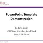 Powerpoint Template Demonstration Dr. John Smith Nyu Silver with regard to Nyu Powerpoint Template
