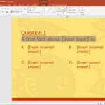 Powerpoint Template For A Multiple Choice Quiz Pertaining To Powerpoint Quiz Template Free Download