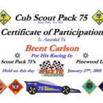 Ppt – Certificate Of Participation Powerpoint Presentation Throughout Pinewood Derby Certificate Template