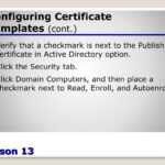 Ppt – Configuring Active Directory Certificate Services Regarding Active Directory Certificate Templates
