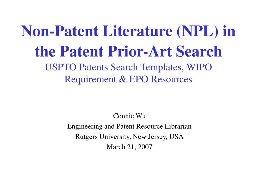 Ppt – Connie Wu Engineering And Patent Resource Librarian With Regard To Rutgers Powerpoint Template