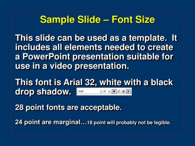 what is the best font size for powerpoint presentation
