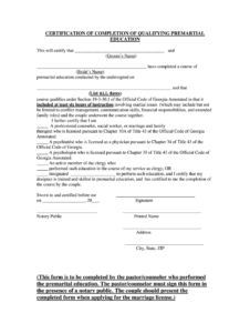 Premarital Counseling Certificate - Fill Online, Printable pertaining to Premarital Counseling Certificate Of Completion Template