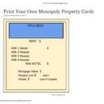 Print Your Own Monopoly Property Cards Document Pages 1 – 5 Regarding Monopoly Property Card Template