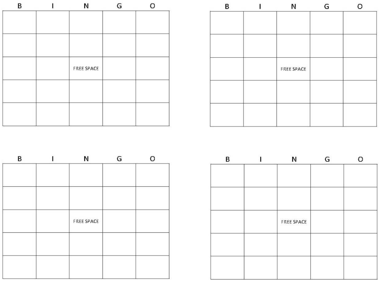 Printable Bingo Cards | Get Bingo Cards Here With Blank Bingo Card Template Microsoft Word
