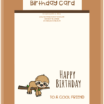 Printable Birthday Card – Friend With Foldable Birthday Card Template