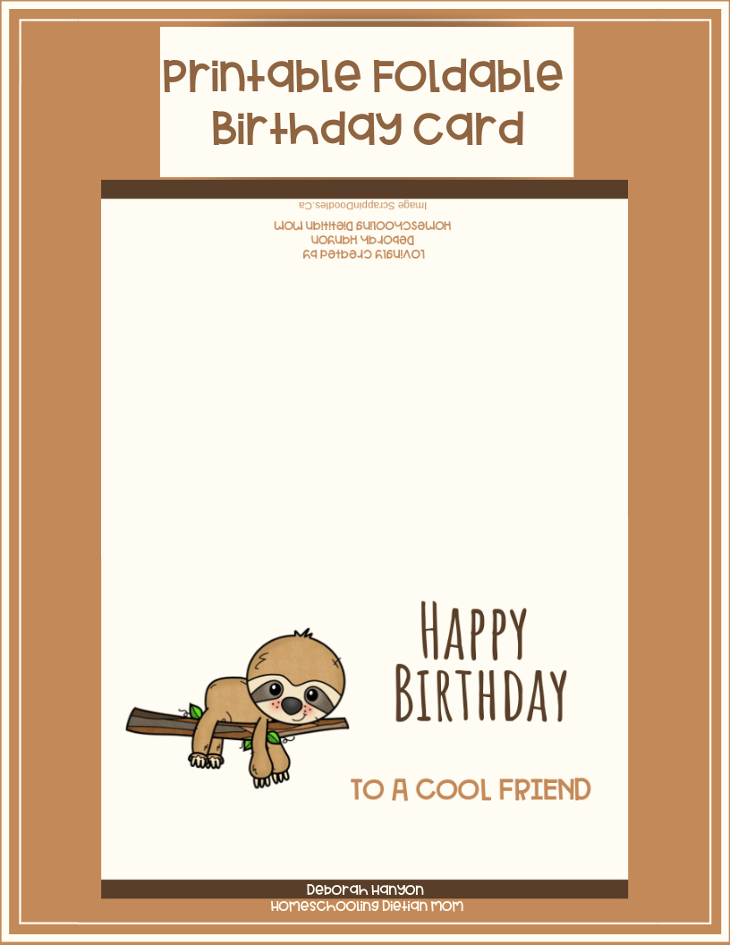 Printable Birthday Card – Friend With Foldable Birthday Card Template