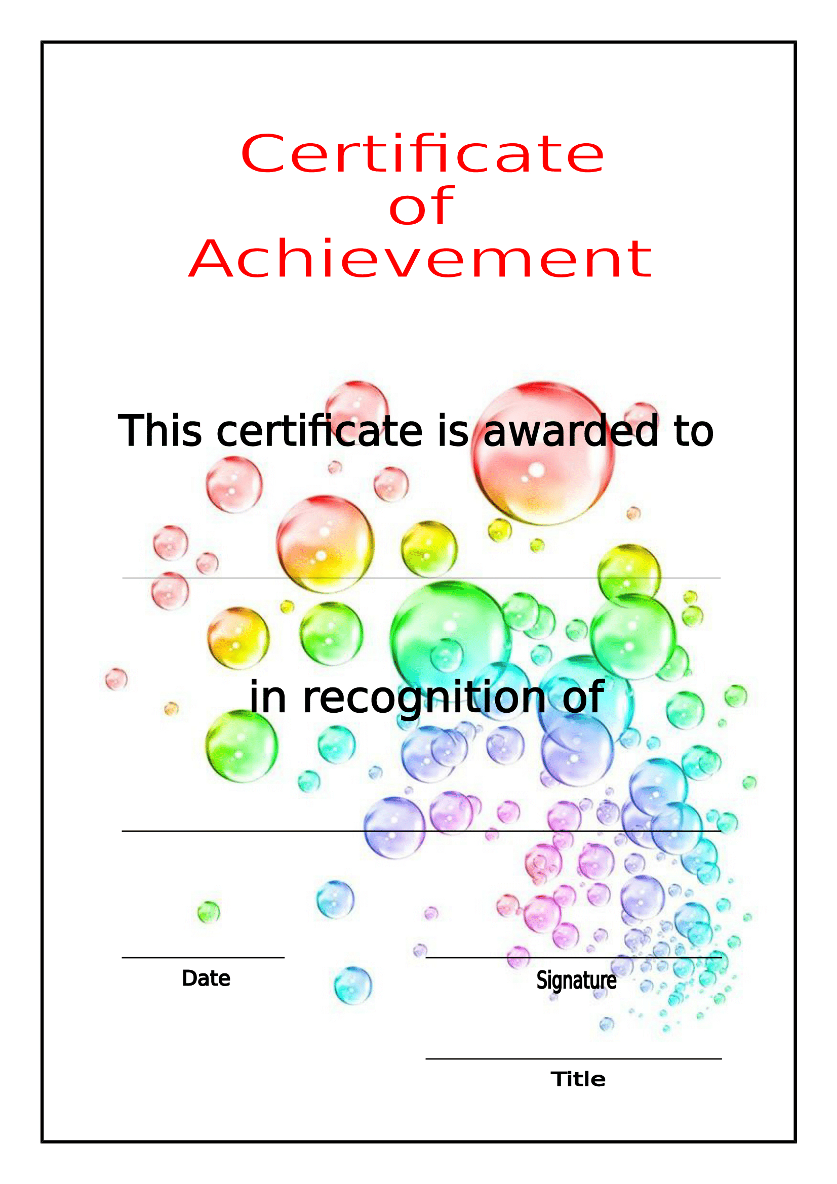 Printable Certificate Of Achievement – Free Download Template Pertaining To Free Printable Certificate Of Achievement Template