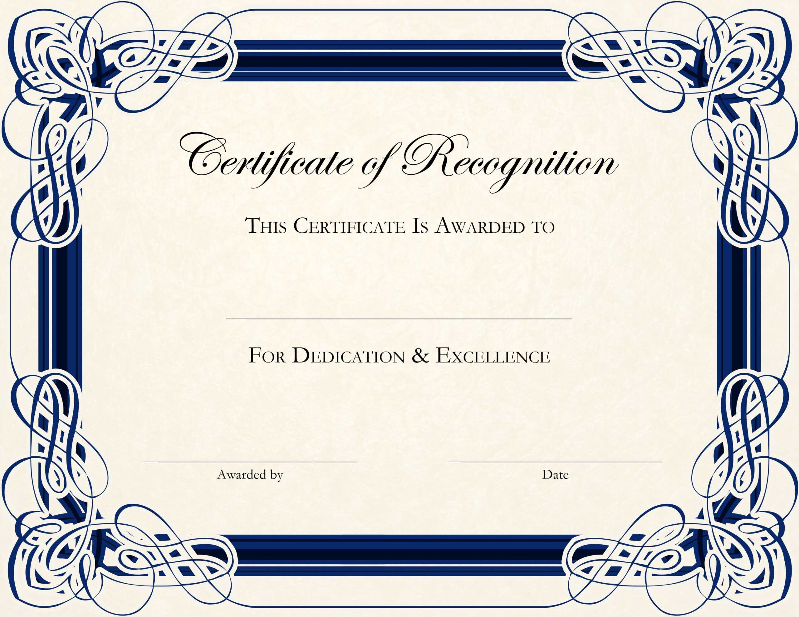 Printable Certificate Template | Room Surf Pertaining To Generic Certificate Template