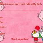 Printable Hello Kitty Birthday Invitation Template | Drevio Intended For Hello Kitty Birthday Card Template Free