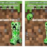 Printable Minecraft Invitations Intended For Minecraft Birthday Card Template