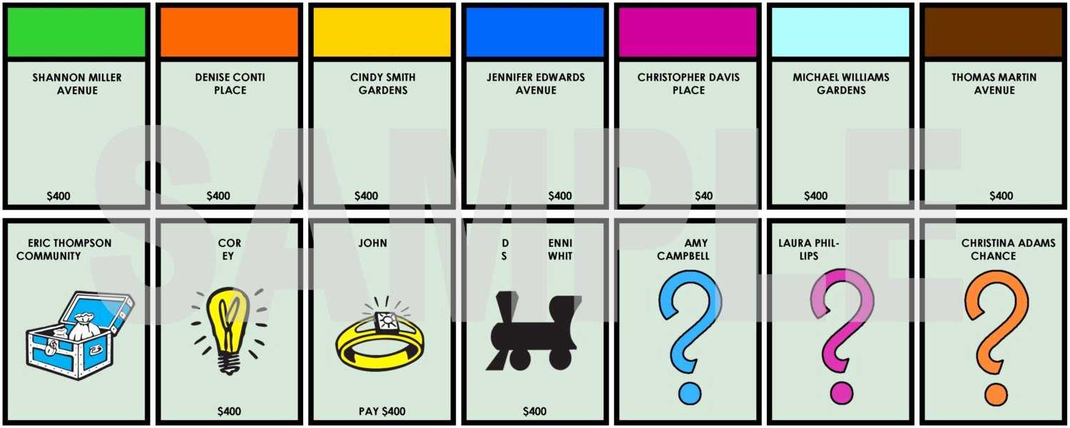 Printable Monopoly Property Cards That Are Wild Intended For Monopoly Property Cards Template