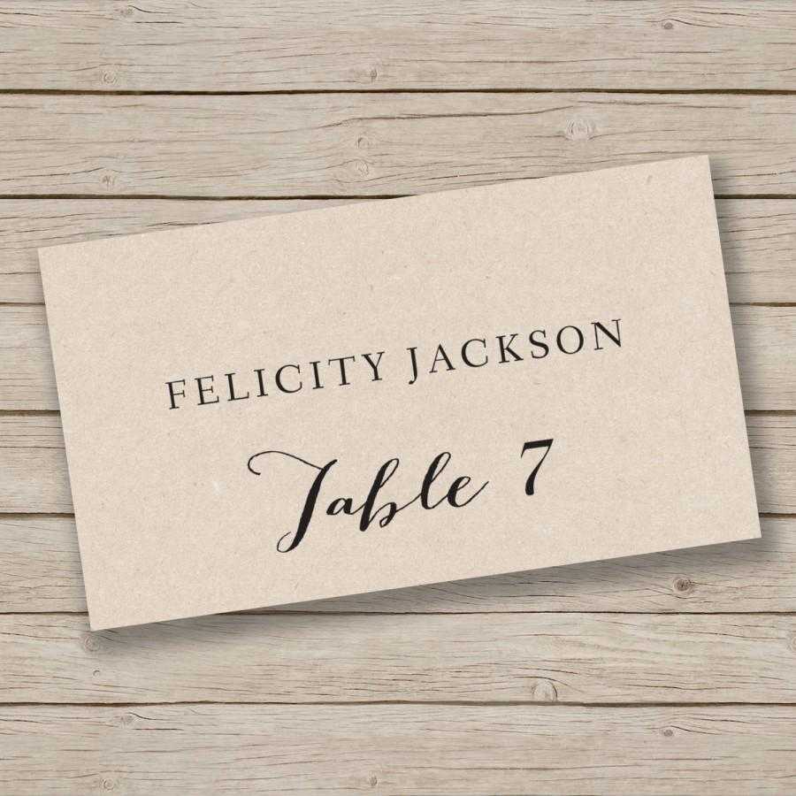 Printable Place Card Template – Escort Card Template – Tent Inside Tent Name Card Template Word