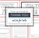 Printable Thank You Cards For Kids – The Kitchen Table Classroom Inside Thank You Note Card Template