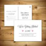 Printable Wedding Rsvp / Response Card Template – Dark Grey For Ms Word Place Card Template