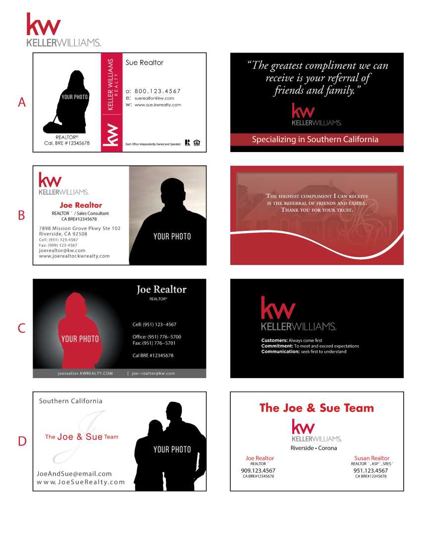 Printing Connection · Keller Williams Business Cards Inside Keller Williams Business Card Templates