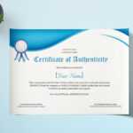 Product Authenticity Certificate Template Within Certificate Of Authenticity Template