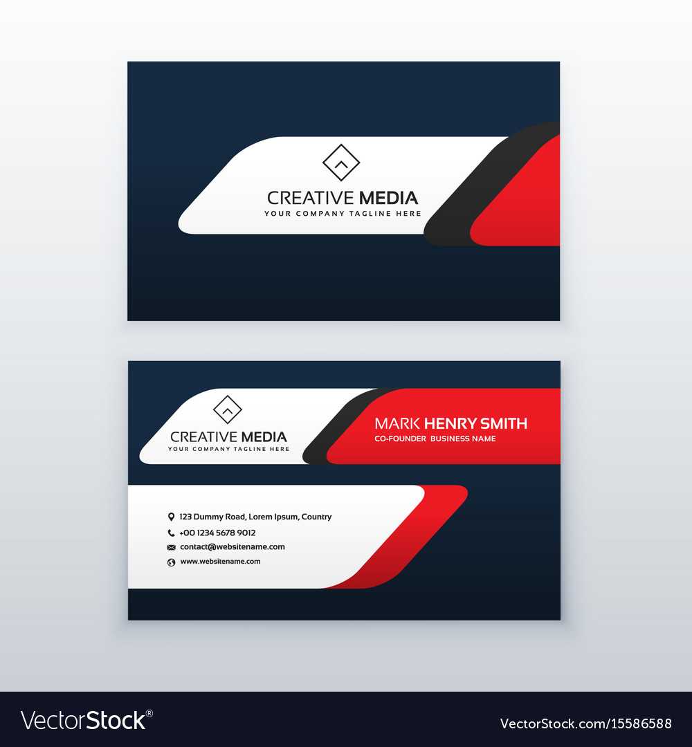 Professional Business Card Design Template In Red Intended For Professional Business Card Templates Free Download