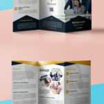 Professional Corporate Tri-Fold Brochure Free Psd Template throughout Brochure 3 Fold Template Psd