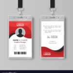 Professional Identity Card Template With Red within Photographer Id Card Template