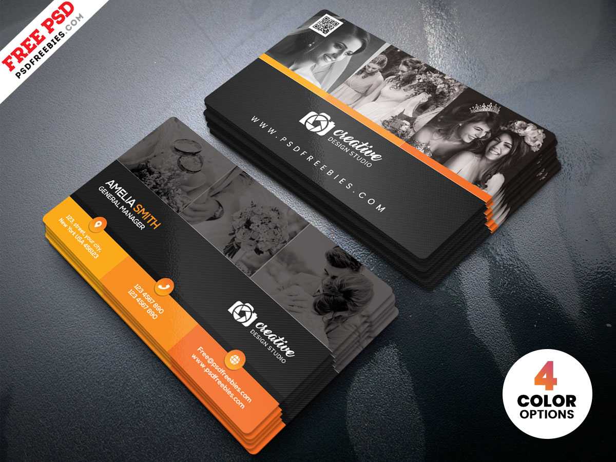 Professional Photographer Business Card Design Psd With Free Business Card Templates For Photographers