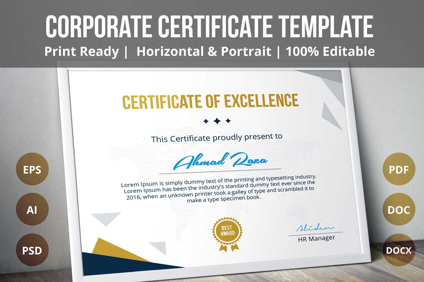 Psd Certificate Template On Behance For Certificate Of Ownership Template