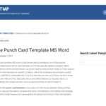 Punch Card Templateexcel Tmp – Issuu Pertaining To Free Printable Punch Card Template