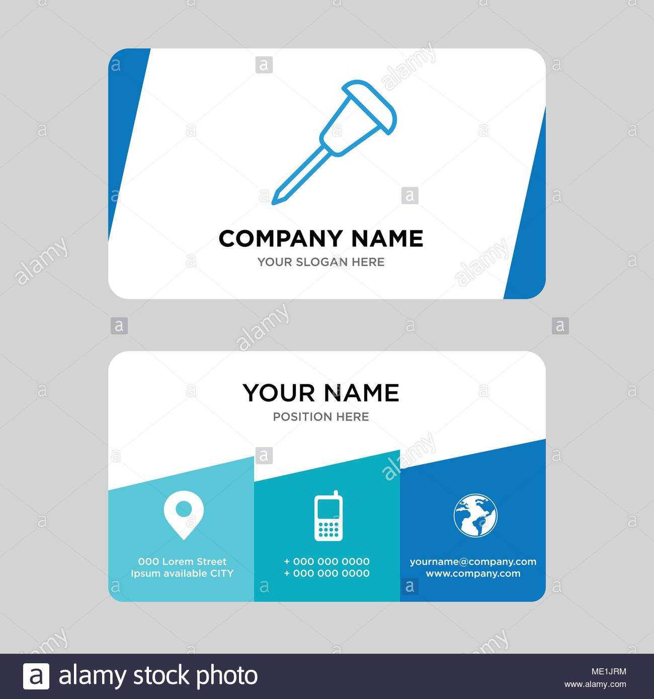 Pushpin Business Card Design Template, Visiting For Your Within Push Card Template