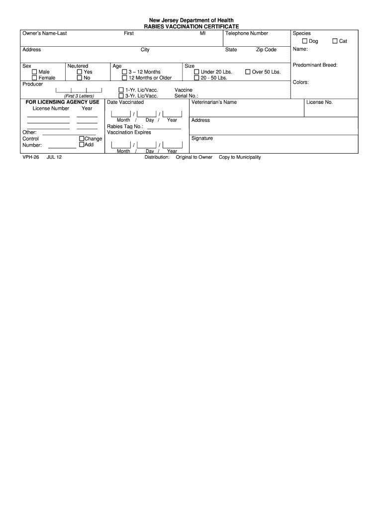 Rabies Vaccination Certificate – Fill Out And Sign Printable Pdf Template |  Signnow Intended For Certificate Of Vaccination Template