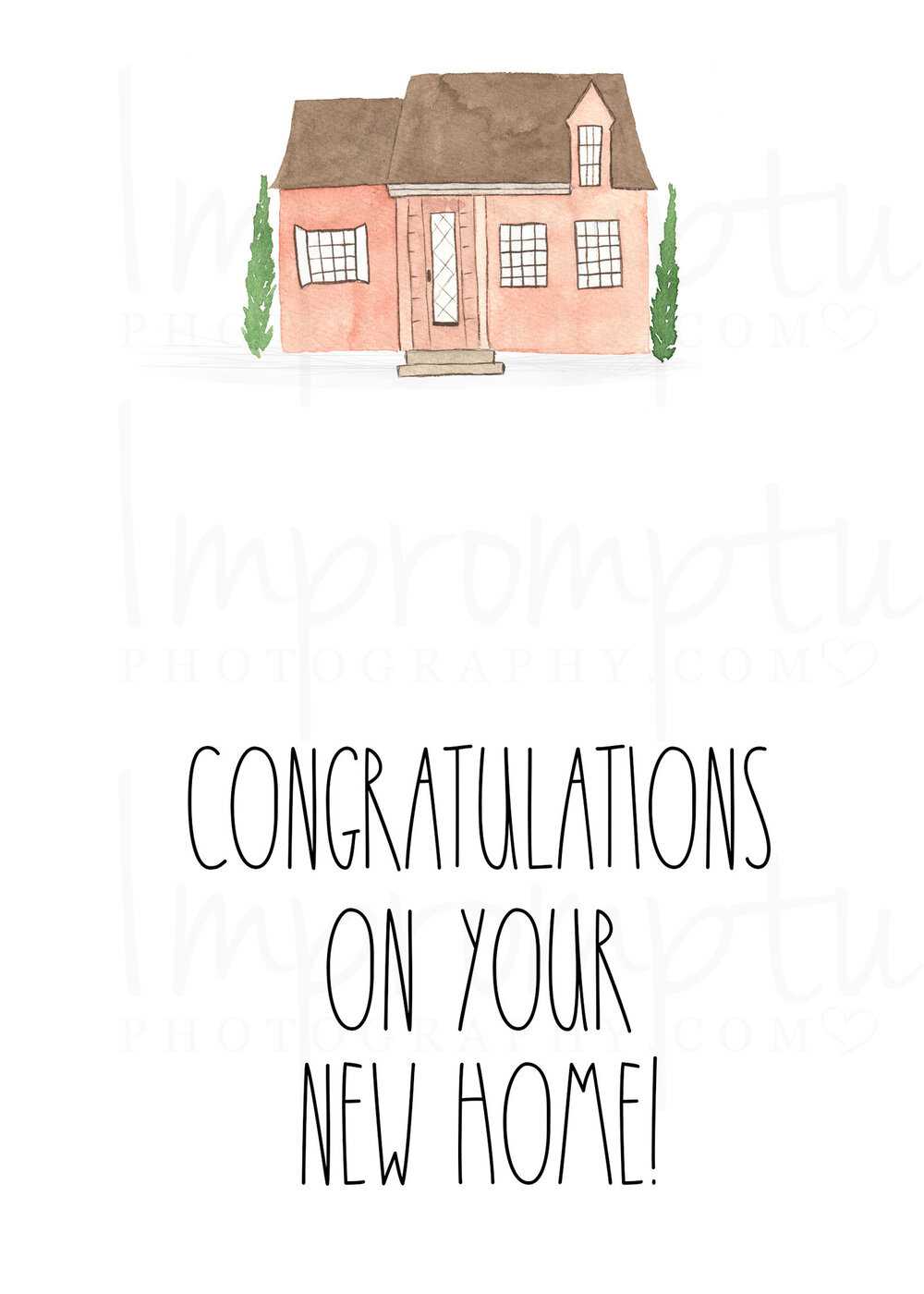 Rae Dunn Inspired Congratulations On Your New Home Card — Impromptu  Photography With Regard To Michaels Place Card Template