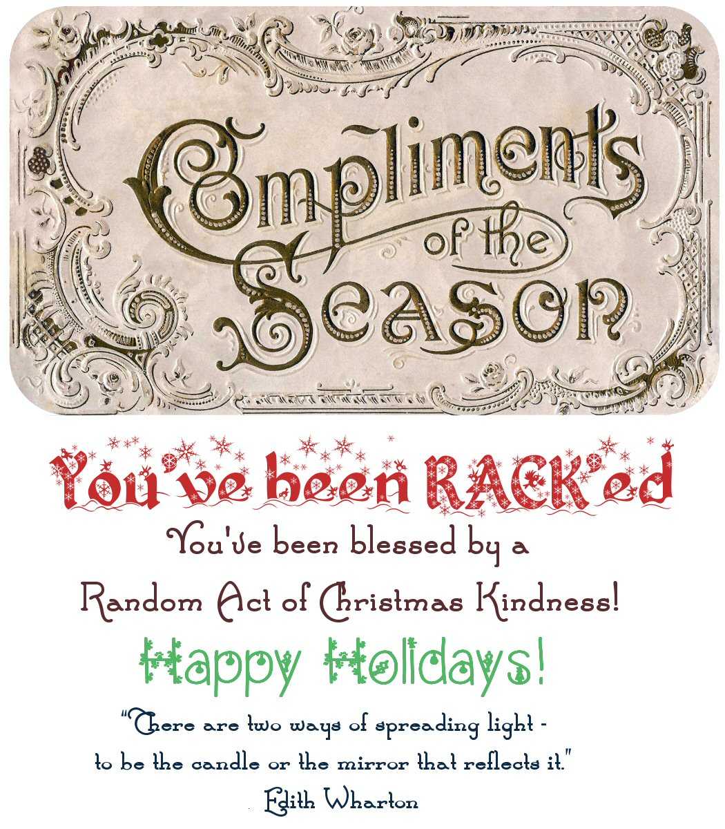 Random Acts Of Christmas Kindness Advent Calendar – Rack Intended For Random Acts Of Kindness Cards Templates