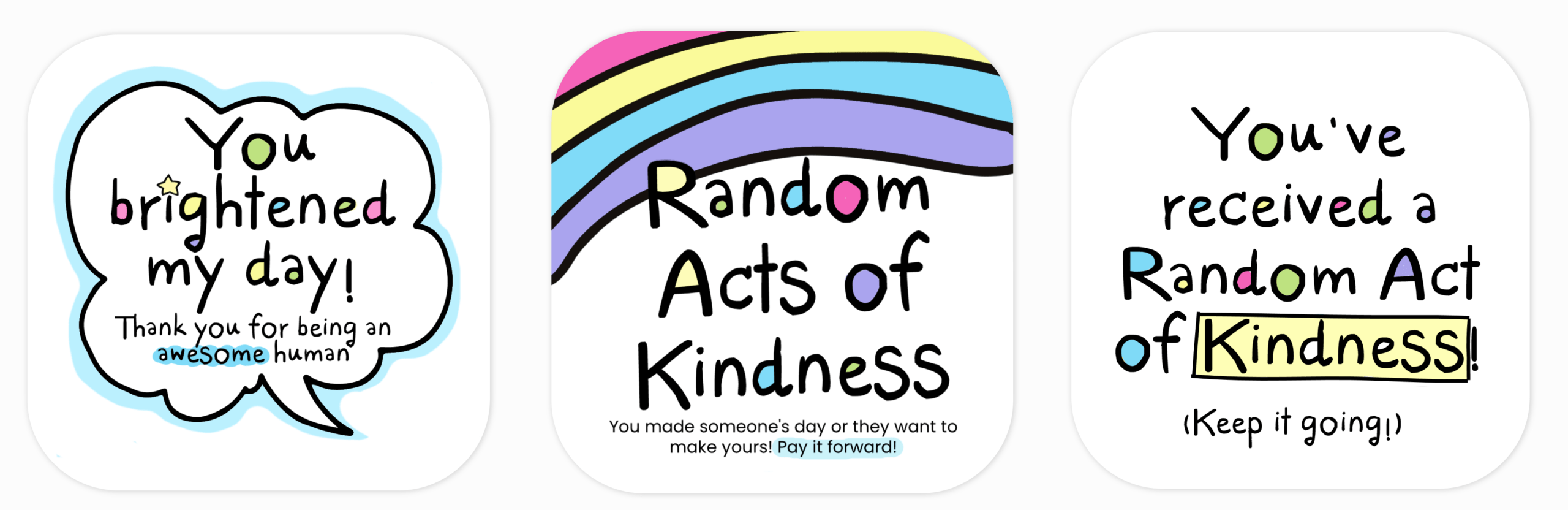 Random Acts Of Kindness Cards - Blessing Manifesting Throughout Random Acts Of Kindness Cards Templates