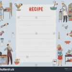 Recipe Card Cookbook Page Design Template Stock Image Within Recipe Card Design Template