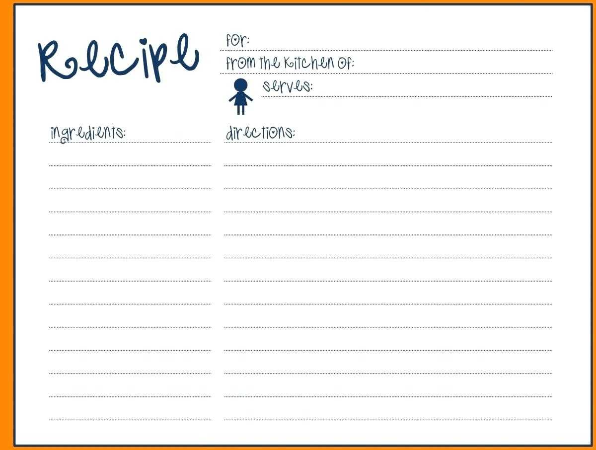 Recipe Template For Word Blank Card Editable Book Microsoft Within 4X6 Note Card Template Word