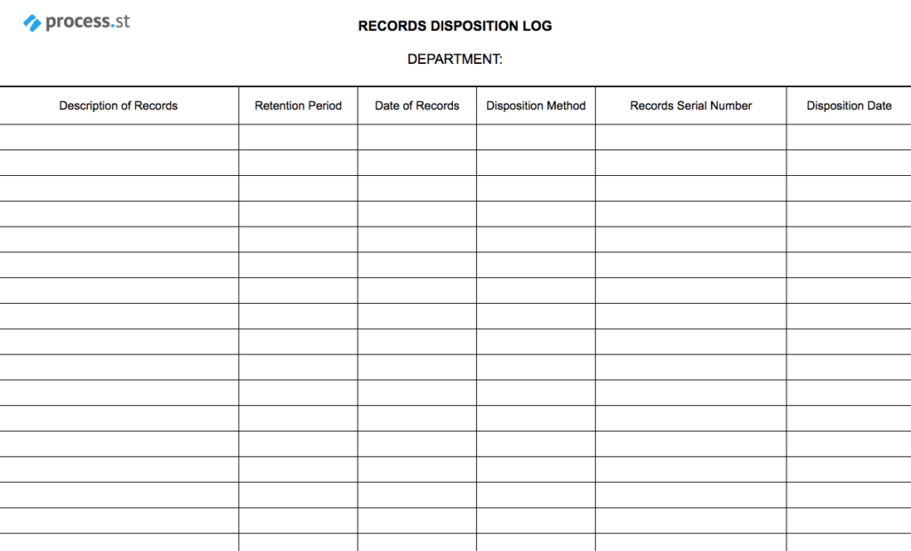 Records Disposal Checklist | Process Street In Certificate Of Disposal ...