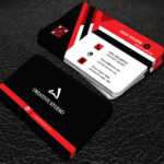 Red And Black Colour Professional Business Cards Free In Professional Business Card Templates Free Download