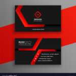 Red And Black Geometric Business Card Template In Adobe Illustrator Business Card Template