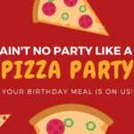 Red And Yellow Pizza Illustration Birthday Gift Certificate Inside Pizza Gift Certificate Template
