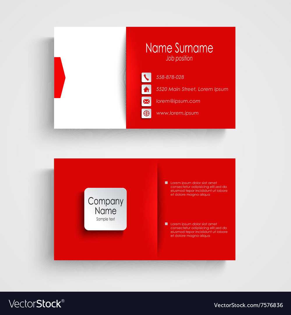 Red Business Card – Tomope.zaribanks.co Inside Template For Calling Card