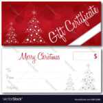 Red Christmas Gift Certificate With Regard To Merry Christmas Gift Certificate Templates