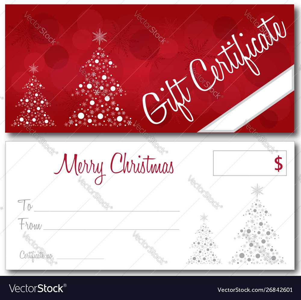 Red Christmas Gift Certificate With Regard To Merry Christmas Gift Certificate Templates